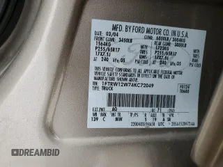 2004 Ford F-150 XLT with VIN 1FTRW12W74KC72049, listed as a Copart auction lot 53173635 with 86,875 mi miles and Salvage Title. Bid and sale history available at carsss.com. Image 15.