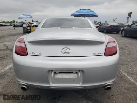2006 Lexus SC 430 с VIN JTHFN48Y869007424, выставлен на аукционе Copart как лот 53833335 с пробегом 195 297 миль миль и Списание • Salvage title. История ставок и продаж доступна на DreamBid. Изображение 6.