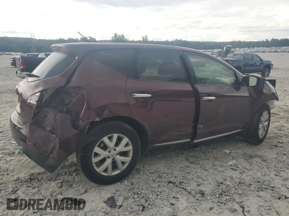 2013 Nissan Murano S with VIN JN8AZ1MU2DW203735, listed as a Copart auction lot 72191344 with 0 mi miles and Salvage Title. Bid and sale history available at carsss.com. Image 3.