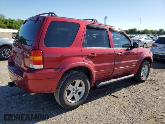 2006 Ford Escape Hybrid with VIN 1FMCU95H06KC87630, listed as a Copart auction lot 54201185 with 75,417 mi miles and Clean title. Bid and sale history available at DreamBid. Image 3.
