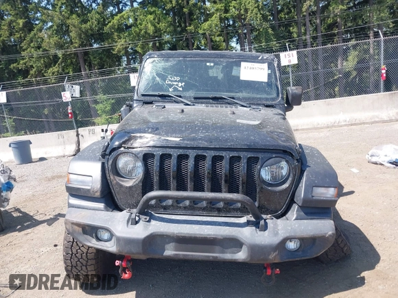 2018 Jeep Wrangler Unlimited Sport S with VIN 1C4HJXDN1JW216825, listed as a IAAI auction lot 42405799 with 37,194 mi miles and . Bid and sale history available at DreamBid. Image 12.