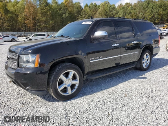 2013 Chevrolet Suburban LTZ with VIN 1GNSCKE0XDR364889, listed as a Copart auction lot 77598334 with 161,656 mi miles and Salvage Title. Bid and sale history available at carsss.com. Image 1.