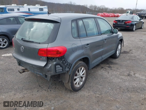 2017 Volkswagen Tiguan S with VIN WVGBV7AX9HK049420, listed as a IAAI auction lot 41838301 with 118,490 mi miles and . Bid and sale history available at DreamBid. Image 4.