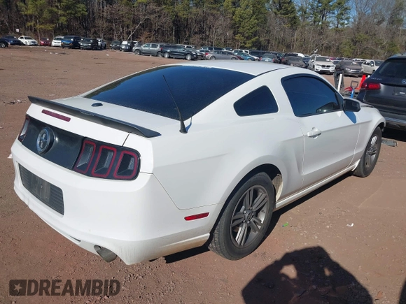 2013 Ford Mustang V6 with VIN 1ZVBP8AM5D5233866, listed as a IAAI auction lot 41418360 with 268,678 mi miles. Bid and sale history available at carsss.com. Image 4.