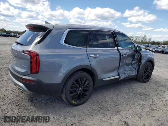 2020 Kia Telluride SX with VIN 5XYP5DHC4LG084960, listed as a Copart auction lot 53172905 with 74,757 mi miles and Salvage title. Bid and sale history available at DreamBid. Image 3.