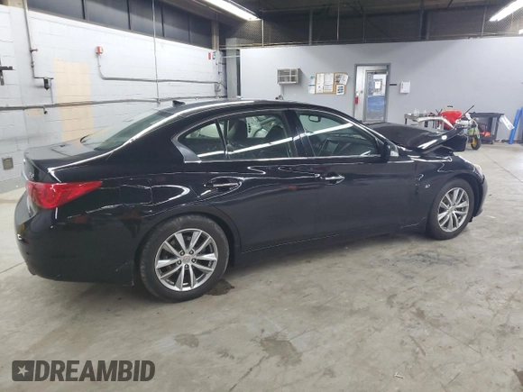 2014 Infiniti Q50 Premium with VIN JN1BV7AR9EM701056, listed as a Copart auction lot 51311135 with 80,387 mi miles and Salvage Title. Bid and sale history available at carsss.com. Image 3.