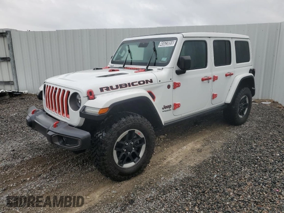 2021 Jeep Wrangler Unlimited Rubicon with VIN 1C4HJXFG9MW730828, listed as a Copart auction lot 45523055 with Not Provided miles and Clean Title. Bid and sale history available at DreamBid. Image 1.