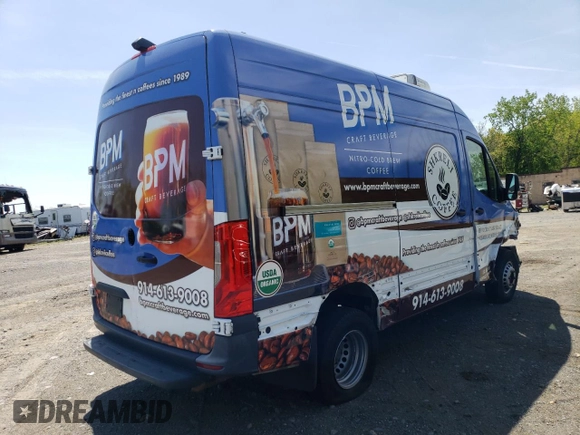 2022 Mercedes-Benz Sprinter with VIN W1Y8EB3Y6NT093478, listed as a Copart auction lot 55573435 with 54,663 mi miles and Salvage Title. Bid and sale history available at DreamBid. Image 3.