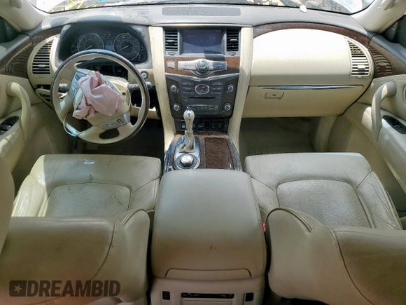 2015 Infiniti QX80 with VIN JN8AZ2NE9F9080739, listed as a Copart auction lot 57627165 with 155,836 mi miles and Salvage title. Bid and sale history available at DreamBid. Image 8.