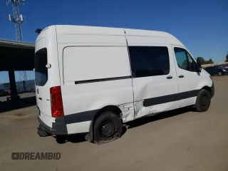 2021 Mercedes-Benz Sprinter Cargo with VIN W1W70BGY3MT072289, listed as a Copart auction lot 46983835 with 17,800 mi miles and Salvage Title. Bid and sale history available at carsss.com. Image 3.