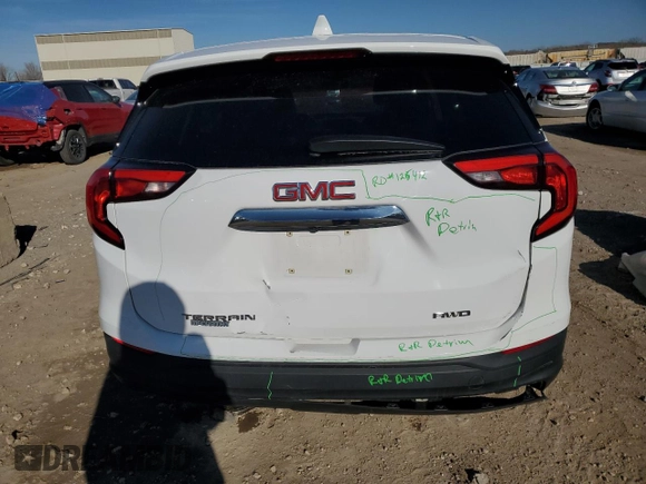 2018 GMC Terrain SLE with VIN 3GKALTEVXJL363335, listed as a Copart auction lot 49911575 with 100,628 mi miles and Salvage Title. Bid and sale history available at carsss.com. Image 6.