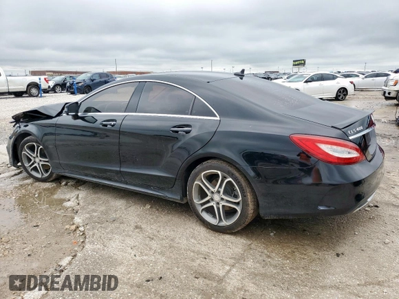 2016 Mercedes-Benz CLS 400 with VIN WDDLJ6FB7GA169514, listed as a Copart auction lot 55976445 with 64,213 mi miles and Salvage title. Bid and sale history available at DreamBid. Image 2.