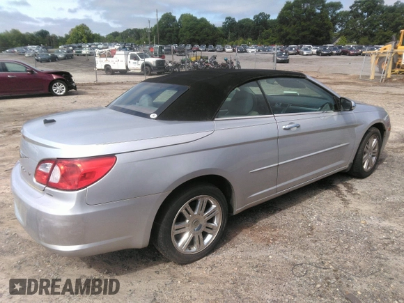 2008 Chrysler Sebring Limited with VIN 1C3LC65M48N692897, listed as a IAAI auction lot 42226902 with 122,746 mi miles and . Bid and sale history available at DreamBid. Image 4.