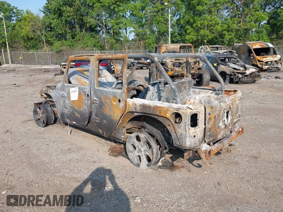 2015 Jeep Wrangler Unlimited Sport with VIN 1C4BJWDG8FL736241, listed as a IAAI auction lot 42395839 with Not provided miles and . Bid and sale history available at DreamBid. Image 3.