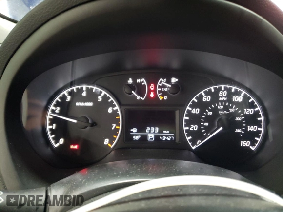 2017 Nissan Sentra SV with VIN 3N1AB7AP3HY274171, listed as a Copart auction lot 51244035 with 43,427 mi miles and Salvage Title. Bid and sale history available at carsss.com. Image 9.
