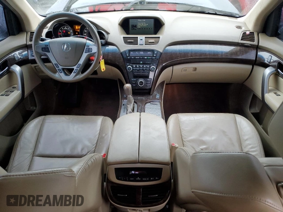 2010 Acura MDX Technology Pkg with VIN 2HNYD2H67AH533417, listed as a Copart auction lot 49398985 with 103,330 mi miles and Salvage Title. Bid and sale history available at carsss.com. Image 8.