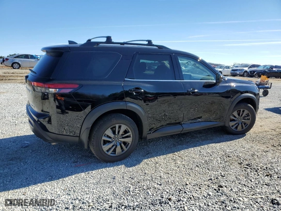 2023 Nissan Pathfinder SV with VIN 5N1DR3BC8PC213041, listed as a Copart auction lot 88118695 with 21,588 mi miles and Salvage Title. Bid and sale history available at carsss.com. Image 3.