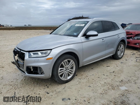 2019 Audi Q5 Prestige with VIN WA1CNAFY6K2097305, listed as a Copart auction lot 42100015 with 56,562 mi miles and Salvage Title. Bid and sale history available at carsss.com. Image 1.