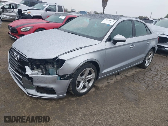 2018 Audi A3 Sedan Premium with VIN WAUAUGFFXJ1040608, listed as a IAAI auction lot 41708256 with 55,359 mi miles. Bid and sale history available at carsss.com. Image 18.