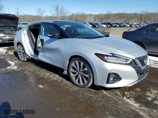 2023 Nissan Maxima Platinum with VIN 1N4AA6FVXPC501029, listed as a Copart auction lot 46480115 with 17,097 mi miles and Salvage Title. Bid and sale history available at carsss.com. Image 4.