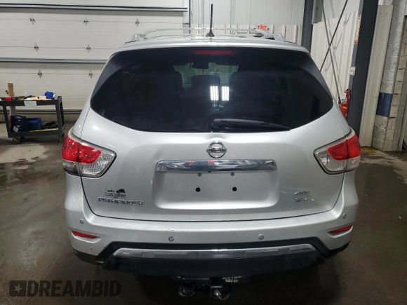 2013 Nissan Pathfinder SV with VIN 5N1AR2MM0DC660235, listed as a Copart auction lot 44517695 with 136,516 mi miles and Salvage Title. Bid and sale history available at carsss.com. Image 6.