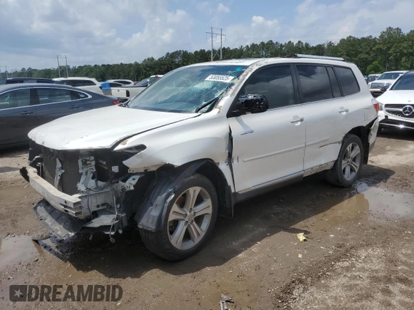 2013 Toyota Highlander Limited with VIN 5TDYK3EH8DS133041, listed as a Copart auction lot 53055525 with Not provided miles and Salvage title. Bid and sale history available at DreamBid. Image 1.