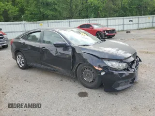 2018 Honda Civic Sedan LX with VIN 2HGFC2F50JH582244, listed as a Copart auction lot 53786895 with 0 mi miles and Salvage Title. Bid and sale history available at carsss.com. Image 4.