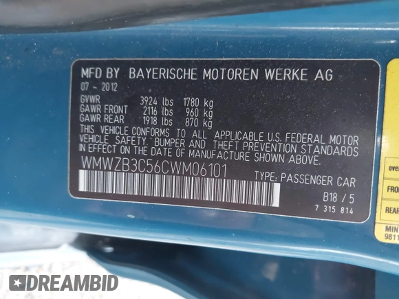 2012 MINI Countryman with VIN WMWZB3C56CWM06101, listed as a IAAI auction lot 42223616 with 149,680 mi miles and . Bid and sale history available at DreamBid. Image 9.