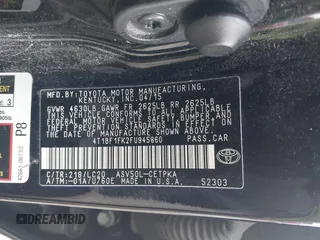 2015 Toyota Camry XLE with VIN 4T1BF1FK2FU945860, listed as a IAAI auction lot 40779379 with 167,391 mi miles and . Bid and sale history available at DreamBid. Image 9.