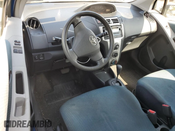 2008 Toyota Yaris with VIN JTDJT923885206351, listed as a Copart auction lot 72245144 with 262,643 mi miles and Salvage Title. Bid and sale history available at DreamBid. Image 8.