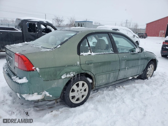 2003 Honda Civic LX with VIN 2HGES16633H903391, listed as a Copart auction lot 45358615 with 484,437 mi miles and Clean Title. Bid and sale history available at carsss.com. Image 3.