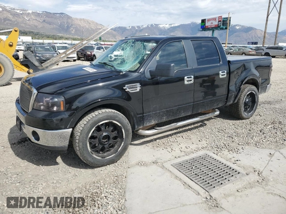 2007 Ford F-150 XLT with VIN 1FTPW12V67KB03370, listed as a Copart auction lot 54093395 with 194,945 mi miles and Salvage Title. Bid and sale history available at carsss.com. Image 1.