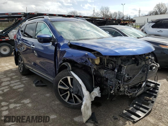 2019 Nissan Rogue SL with VIN 5N1AT2MV2KC826052, listed as a Copart auction lot 46827424 with 0 mi miles and Salvage Title. Bid and sale history available at carsss.com. Image 4.