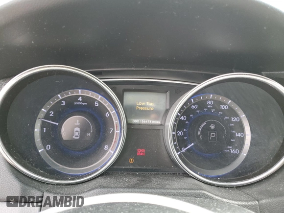 2014 Hyundai Sonata SE with VIN 5NPEC4AC6EH908752, listed as a Copart auction lot 53448735 with 156,474 mi miles and Salvage Title. Bid and sale history available at DreamBid. Image 9.