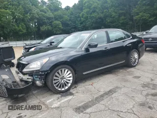 2014 Hyundai Equus Signature with VIN KMHGH4JH7EU075180, listed as a Copart auction lot 59835695 with 125,817 mi miles and Salvage title. Bid and sale history available at DreamBid. Image 1.