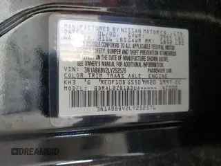 2020 Nissan Sentra S with VIN 3N1AB8BV2LY252576, listed as a Copart auction lot 52111675 with 45,734 mi miles and Non Repairable. Bid and sale history available at carsss.com. Image 13.