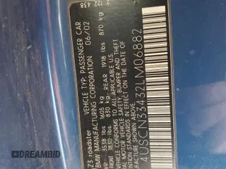 2002 BMW Z3 2.5 z VIN 4USCN33432LM06882, wystawiony jako Copart lot #57186805 z przebiegiem 117 834 mil mil oraz Czysty tytuł • Clean title. Historia ofert i sprzedaży dostępna na DreamBid. Obrazek 12.