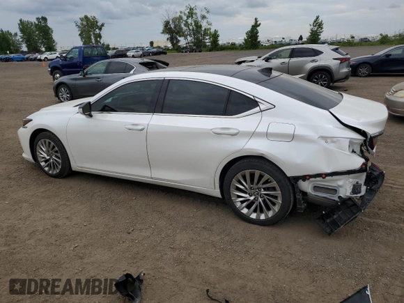2022 Lexus ES with VIN 58AFZ1B18NU111346, listed as a Copart auction lot 64612854 with 65,357 mi miles and Salvage Title. Bid and sale history available at carsss.com. Image 2.