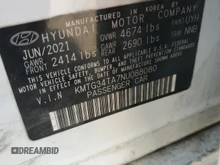 2022 Genesis G70 2.0T with VIN KMTG34TA7NU088080, listed as a Copart auction lot 66758814 with 100,760 mi miles and Salvage Title. Bid and sale history available at carsss.com. Image 12.
