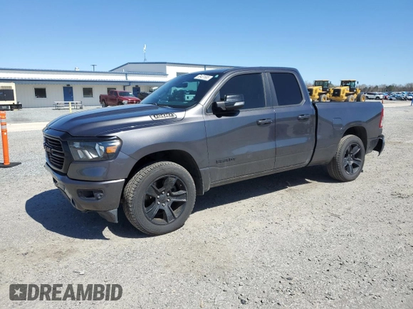 2021 Ram 1500 Big Horn with VIN 1C6SRFBT8MN586455, listed as a Copart auction lot 49481665 with 57,793 mi miles and Salvage Title. Bid and sale history available at carsss.com. Image 1.
