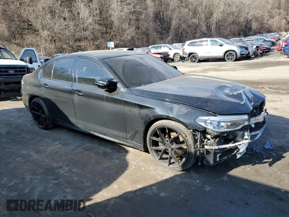 2017 BMW 5 Series 540i with VIN WBAJE5C3XHG916144, listed as a Copart auction lot 47305575 with 72,483 mi miles and Salvage Title. Bid and sale history available at carsss.com. Image 4.