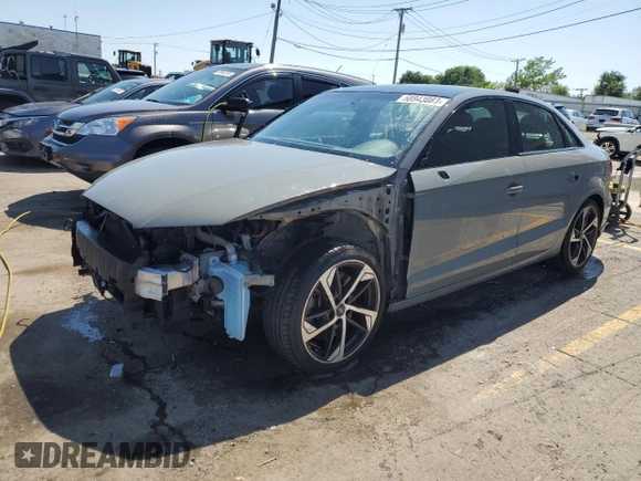 2020 Audi A3 Sedan S line Premium with VIN WAUBEGFF0LA013759, listed as a Copart auction lot 58943083 with 40,473 mi miles and Salvage Title. Bid and sale history available at carsss.com. Image 1.