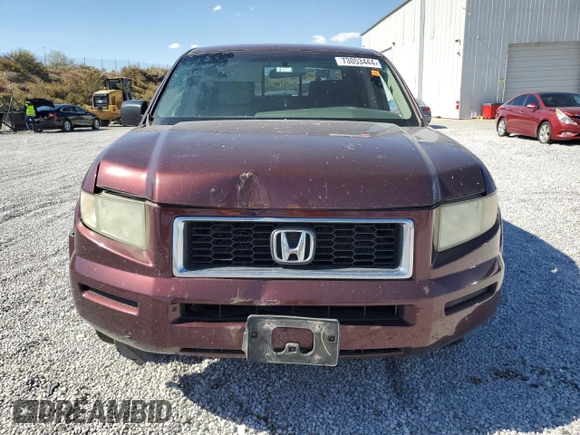 2007 Honda Ridgeline RTX with VIN 2HJYK16357H532933, listed as a Copart auction lot 73053444 with 0 mi miles and Salvage Title. Bid and sale history available at carsss.com. Image 5.