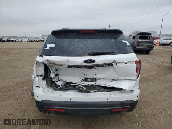 2016 Ford Utility Police Interceptor with VIN 1FM5K8AR4GGC14918, listed as a Copart auction lot 87609665 with 0 mi miles and Salvage Title. Bid and sale history available at carsss.com. Image 6.