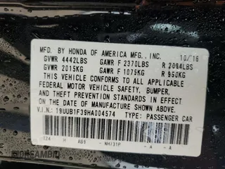 2017 Acura TLX with VIN 19UUB1F39HA004574, listed as a Copart auction lot 58844505 with 86,062 mi miles and Salvage title. Bid and sale history available at DreamBid. Image 13.