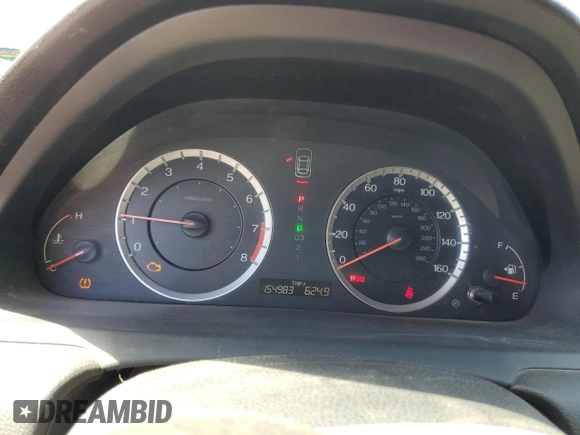 2011 Honda Accord EX-L with VIN 1HGCP3F88BA029560, listed as a Copart auction lot 56164185 with 154,983 mi miles and Salvage title. Bid and sale history available at DreamBid. Image 9.