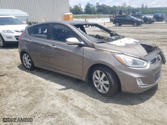 2014 Hyundai Accent SE with VIN KMHCU5AEXEU159810, listed as a Copart auction lot 61634604 with 0 mi miles and Salvage Title. Bid and sale history available at carsss.com. Image 4.