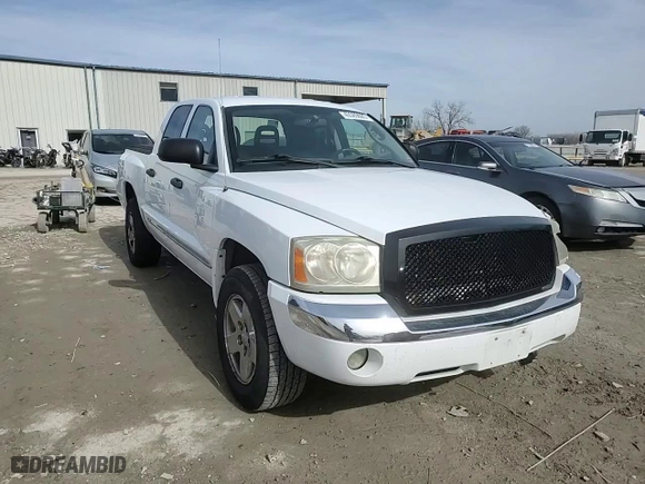 2006 Dodge Dakota Laramie with VIN 1D7HW58N16S527871, listed as a Copart auction lot 43589605 with 163,902 mi miles and Salvage Title. Bid and sale history available at carsss.com. Image 10.