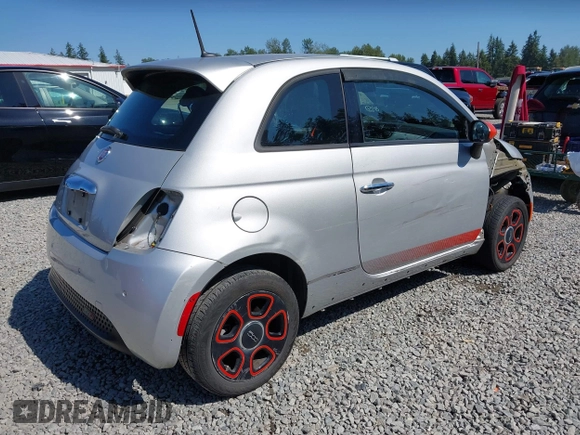 2014 FIAT 500e with VIN 3C3CFFGE2ET266747, listed as a IAAI auction lot 42394815 with 66,625 mi miles and . Bid and sale history available at DreamBid. Image 4.
