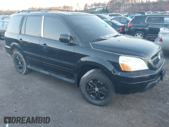 2003 Honda Pilot EX with VIN 2HKYF18423H506550, listed as a IAAI auction lot 41766510 with 999,999 mi miles. Bid and sale history available at carsss.com. Image 1.